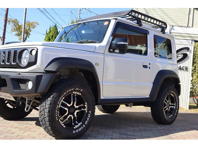 ジムニーシエラ ＪＣ　ＪＡＯＳスポーツカウル　スキッドプレート　丸型ＬＥＤテール　ＢＡＴＴＬＥＺマフラー　ＭＫＷ１６インチＡＷ　ＯＰＥＮＣＯＵＮＴＲＹ．Ｒ／Ｔタイヤ　ＣＡＮＵＳリフトアップ車高調　　ルーフラック　リアラダー（61枚目）