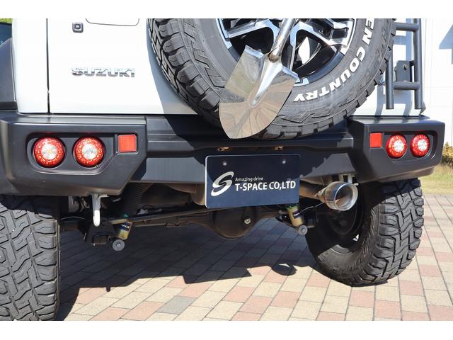 ジムニーシエラ ＪＣ　ＪＡＯＳスポーツカウル　スキッドプレート　丸型ＬＥＤテール　ＢＡＴＴＬＥＺマフラー　ＭＫＷ１６インチＡＷ　ＯＰＥＮＣＯＵＮＴＲＹ．Ｒ／Ｔタイヤ　ＣＡＮＵＳリフトアップ車高調　　ルーフラック　リアラダー（67枚目）