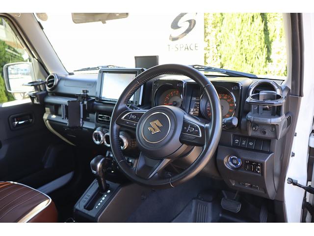 ジムニーシエラ ＪＣ　ＪＡＯＳスポーツカウル　スキッドプレート　丸型ＬＥＤテール　ＢＡＴＴＬＥＺマフラー　ＭＫＷ１６インチＡＷ　ＯＰＥＮＣＯＵＮＴＲＹ．Ｒ／Ｔタイヤ　ＣＡＮＵＳリフトアップ車高調　　ルーフラック　リアラダー（70枚目）