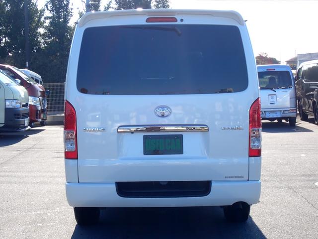 ハイエースバン スーパーGL ダークプライムII 記録簿 モデリスタエアロ ナビ 地デジ 純正LEDヘッドライト Bluetooth デジタルインナーミラー スマートキー 社外17アルミ ホワイトレター AC100V ETC 衝突軽減 横滑り防止(8枚目)