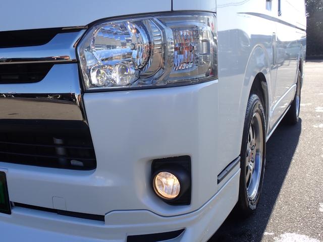 ハイエースバン スーパーGL ダークプライムII 記録簿 モデリスタエアロ ナビ 地デジ 純正LEDヘッドライト Bluetooth デジタルインナーミラー スマートキー 社外17アルミ ホワイトレター AC100V ETC 衝突軽減 横滑り防止(38枚目)