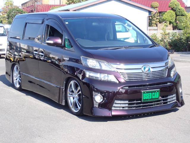 ヴェルファイアハイブリッド ZR 4WD ナビ 地デジ Bluetooth 両側パワースライド パワーバックドア 車高調 社外19インチアルミ サードシート無 全周囲カメラ ETC スマートキー HID フォグLED白黄切替 USB(10枚目)