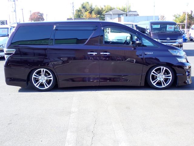 ヴェルファイアハイブリッド ZR 4WD ナビ 地デジ Bluetooth 両側パワースライド パワーバックドア 車高調 社外19インチアルミ サードシート無 全周囲カメラ ETC スマートキー HID フォグLED白黄切替 USB(14枚目)