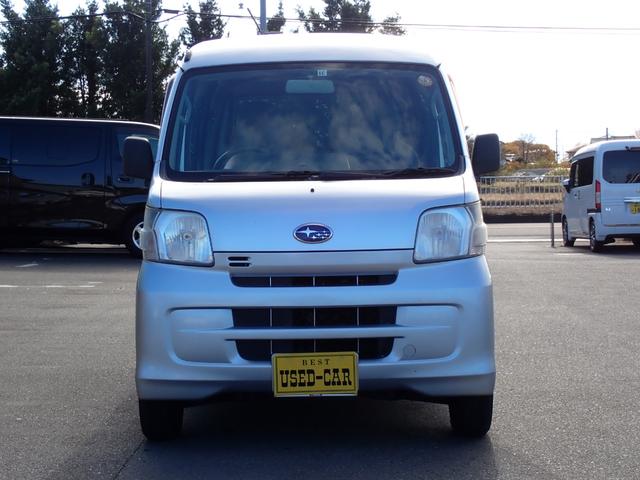 サンバーバン トランスポーター 1オーナー 記録簿付 キーレス ETC パワーウインドウ プライバシーガラス ドアバイザー 145R12 2025年製ブリヂストン ダブルエアバッグ タイミングチェーン車 2(4)人乗 荷室フラット(7枚目)