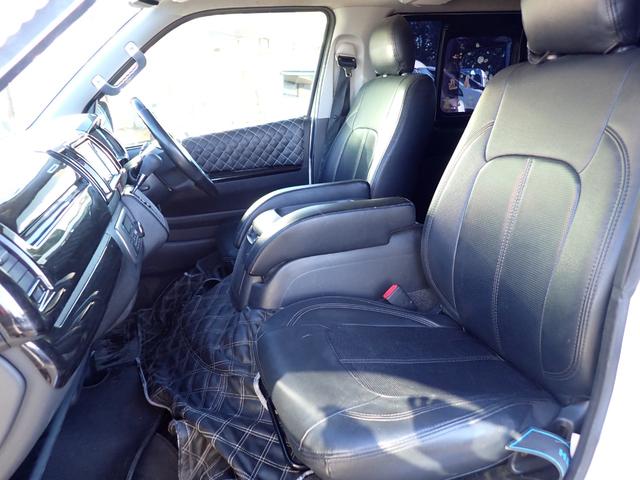 ハイエースバン スーパーＧＬ　ナビ　地デジ　バックカメラ　Ｂｌｕｅｔｏｏｔｈ対応　アルパインフリップダウンモニター　記録簿　純正ＬＥＤヘッドライト　ベッドキット　車中泊　ホワイトレタータイヤ　ローダウン　オバフェン　ＬＥＤテール（31枚目）