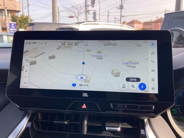 ハリアーＰＨＥＶ Ｚ　ワンオーナー　ＪＢＬサウンド　純正ナビ　フルセグＴＶ　全方位カメラ　ブラックレザーシート　障害物センサー　シートヒートクーラー　ハンドルヒーター　ハンズフリー電動リアゲート（4枚目）