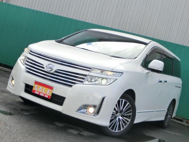 エルグランド 250ハイウェイスター 両側電動スライドドア 純正ナビ テレビ DVD Bluetoothオーディオ バックカメラ アラウンドビューモニター フリップダウンモニター キャプテンシート オットマン 後期型純正AW(7枚目)