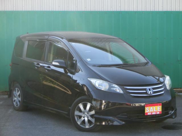 フリード Ｇ　エアロ　アルパインナビ　テレビ　ＤＶＤ　フリップダウンモニター　キーレス　ＨＩＤ　両側スライド片側電動スライドドア　オートライト　純正ＡＷ（6枚目）