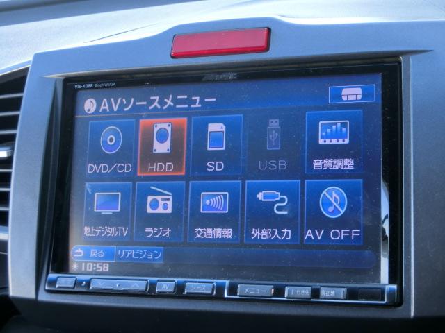 フリード Ｇ　エアロ　アルパインナビ　テレビ　ＤＶＤ　フリップダウンモニター　キーレス　ＨＩＤ　両側スライド片側電動スライドドア　オートライト　純正ＡＷ（9枚目）