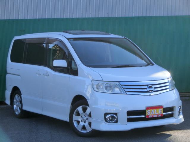 セレナ ハイウェイスター　ダブルサンルーフ　純正ＨＤＤナビ　Ｂｌｕｅｔｏｏｔｈオーディオ　ＤＶＤ　地デジチューナー　フリップダウンモニター　両側スライド片側電動スライドドア　前後ドラレコ　スマートキー　ラジエーター新品取付（6枚目）