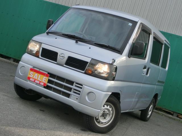 クリッパーバン DX ハイルーフ ポータブルナビ ワンセグ CD エアコン パワーウィンドウ パワステ プライバシーガラス ドアバイザー スタッドレスタイヤ 夏タイヤ積込み レベライザー(7枚目)