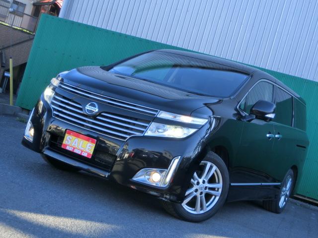 エルグランド ２５０ハイウェイスター　両側スライド片側電動スライドドア　純正ナビ　テレビ　ＤＶＤ　バックカメラ　Ｂｌｕｅｔｏｏｔｈオーディオ　フリップダウンモニター　スマートキー　純正ＡＷ（7枚目）