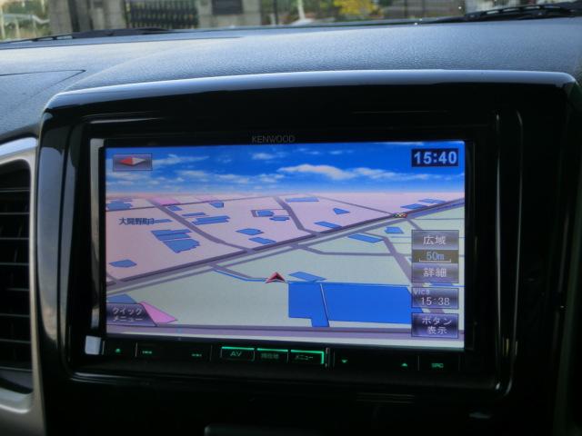 スペーシアカスタム Jスタイル 両側電動スライドドア ナビ TV バックカメラ 衝突軽減 スマートキー HID 純正AW ETC サンシェード シートヒーター(8枚目)