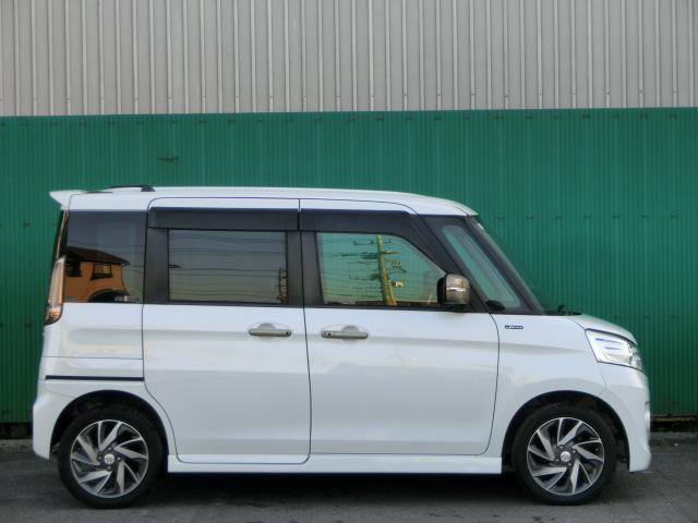 スペーシアカスタム Jスタイル 両側電動スライドドア ナビ TV バックカメラ 衝突軽減 スマートキー HID 純正AW ETC サンシェード シートヒーター(13枚目)