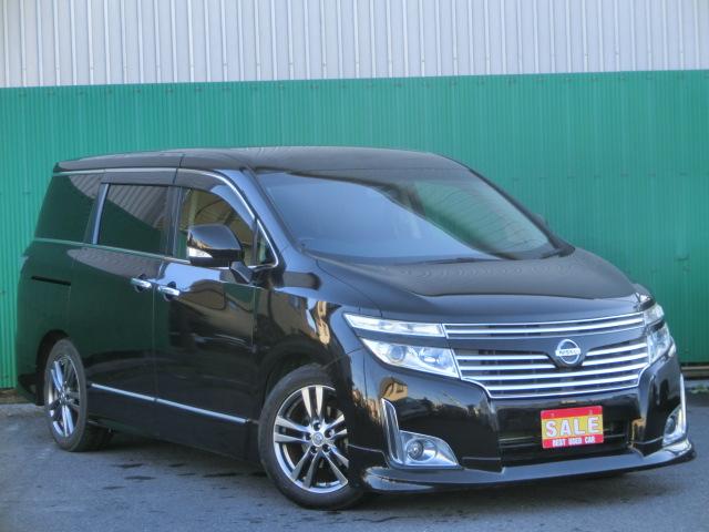 エルグランド 250ハイウェイスターアーバンクロム 両側電動スライドドア アルパインナビ テレビ DVD フリップダウンモニター バックカメラ HID スマートキー ハーフレザーシート オットマン 純正AW(6枚目)