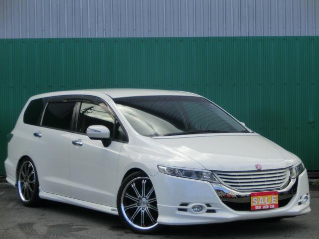 オデッセイ Ｍエアロパッケージ　後期　純正ＨＤＤナビ　テレビ　ＤＶＤ　バックカメラ　キーレス　フルタップ車高調　ＷＯＲＫ１９インチＡＷ　ＨＩＤ　フォグランプ（6枚目）