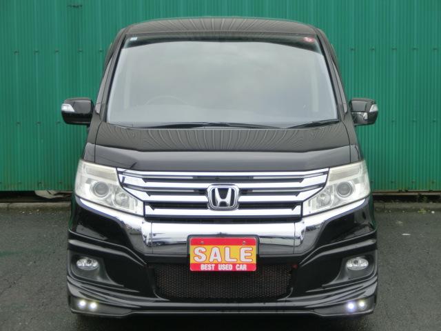 ステップワゴンスパーダ パワーエディション　後期　両側電動スライドドア　純正ナビ　テレビ　ＤＶＤ　Ｂｌｕｅｔｏｏｔｈオーディオ　バックカメラ　ＨＩＤ　ＥＴＣ　無限エアロ　無限リアスポイラー　キーレス（5枚目）