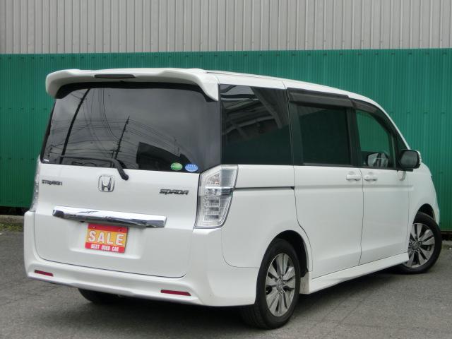 ステップワゴンスパーダ パワーエディション　後期　両側電動スライドドア　純正ナビ　テレビ　ＤＶＤ　フリップダウンモニター　キーレス　ＨＩＤ　フォグランプ　プライバシーガラス　ドアバイザー　純正ＡＷ（2枚目）