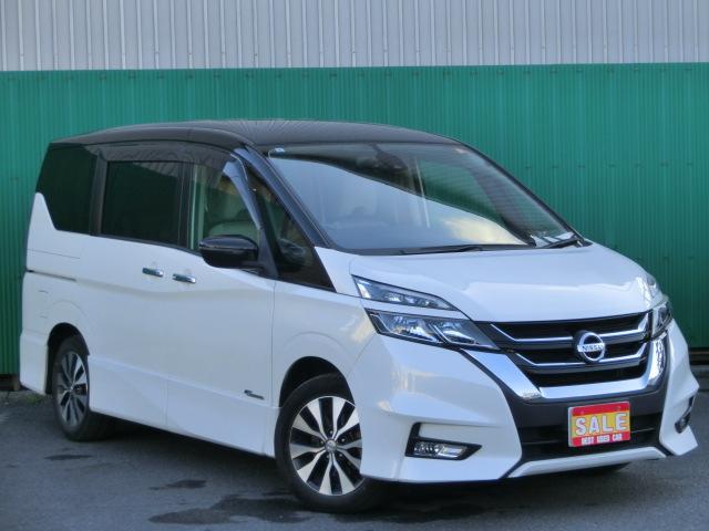 セレナ ハイウェイスター　ワンオーナー　ルーフブラック　両側スライド片側電動スライドドア　ストラーダナビ　テレビ　Ｂｌｕｅｔｏｏｔｈオーディオ　Ｂｌｕ－ｒａｙ　バックカメラ　サンシェード　ＥＴＣ　ＬＥＤヘッドライト（6枚目）