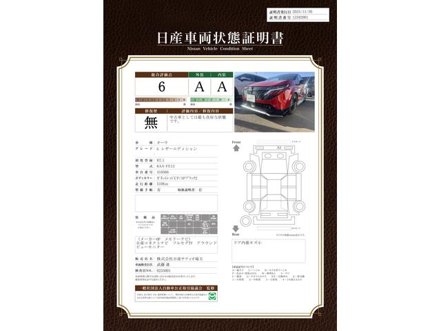 車両状態評価書