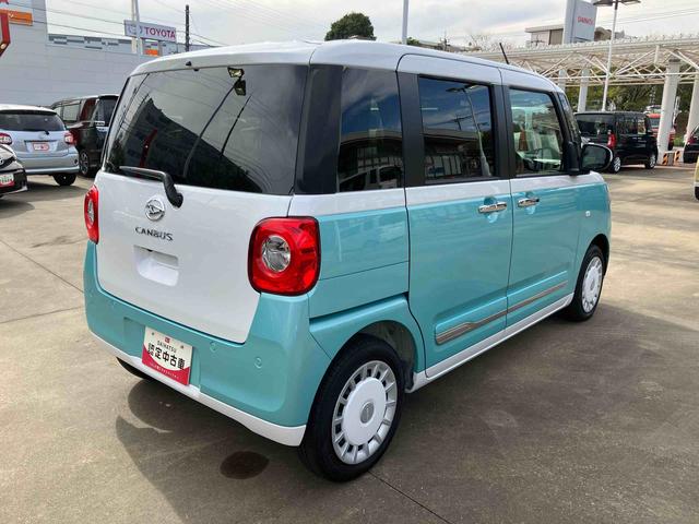 ムーヴキャンバス ストライプスＧ　スマアシ／プッシュボタンスタート／コーナーセンサー／オートライト／ＬＥＤヘッドランプ／フロントフォグランプ／オートエアコン／キーフリー／シートリフタ＆チルトステアリング／取扱説明書＆整備記録簿（50枚目）