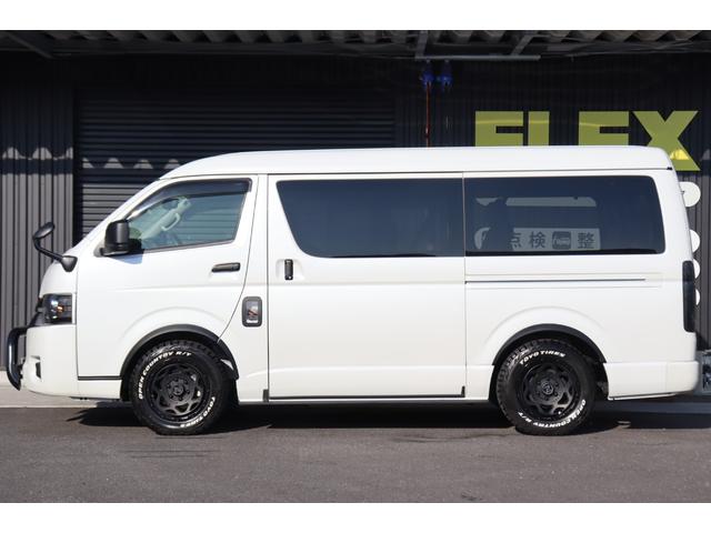 ハイエースワゴン ＧＬ　買取直販　床張り施工済み　ブラックエディション仕様　バンパーガード　ＦＬＥＸオーバーフェンダー　ＬＥＤテール　ＮＴ－１　１６インチＡＷ／ＴＯＹＯオープンカントリータイヤ　フルセグナビ／フリップダウン（48枚目）