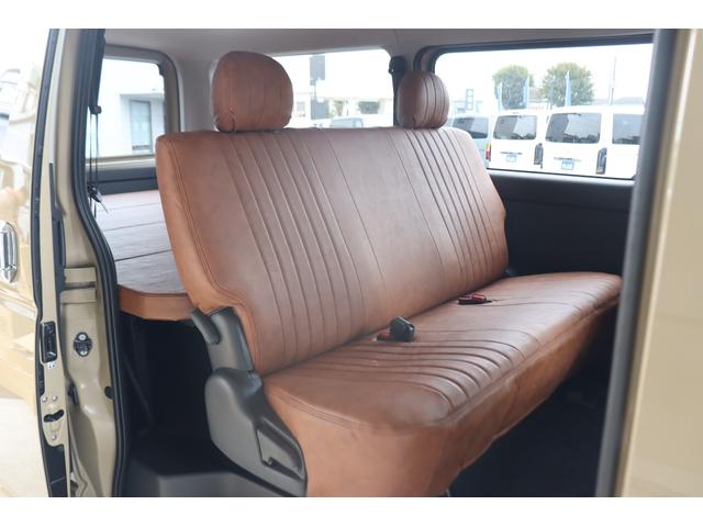 ハイエースバン ロングスーパーGL アースカラーパッケージ ベージュ ガソリン2WD 角目フェイス クラシックテール カリフォルニア16インチAW ナスカータイヤ アルパインナビ 茶木目インパネ ベッドキット シートカバー ETCPVM(60枚目)