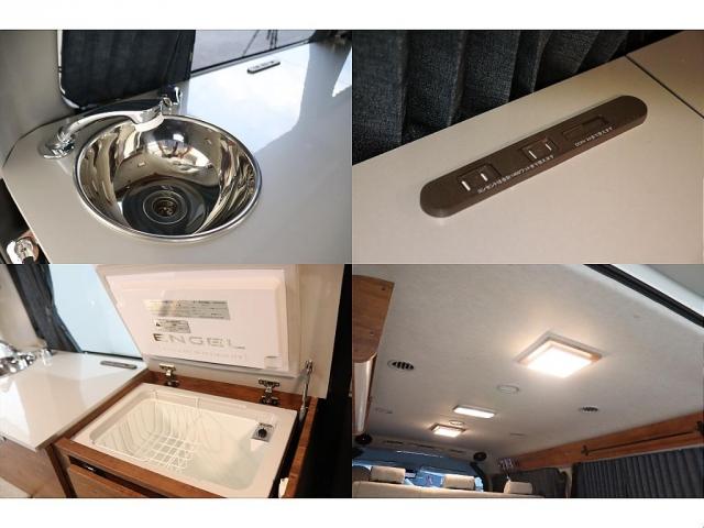 １０？ステンレスシンク＆４０？冷蔵庫を搭載！車内でも快適にお過ごし頂けます♪