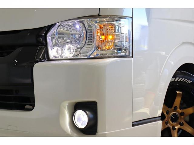 ハイエースワゴン GL 内装架装アレンジS ロングスライドシート搭載 フルフラット/対面対座OK アルパイン8インチナビ/フリップダウンモニター パワースライドドア 2インチダウン バットフェイスボンネット 17インチAW(15枚目)