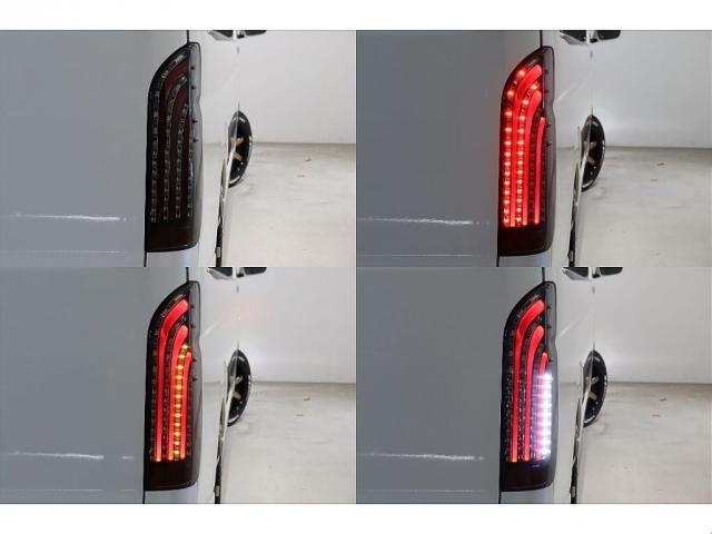 ハイエースワゴン GL 内装架装アレンジS ロングスライドシート搭載 フルフラット/対面対座OK アルパイン8インチナビ/フリップダウンモニター パワースライドドア 2インチダウン バットフェイスボンネット 17インチAW(16枚目)