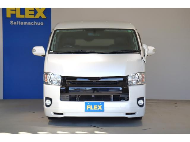 ハイエースワゴン GL 内装架装アレンジS ロングスライドシート搭載 フルフラット/対面対座OK アルパイン8インチナビ/フリップダウンモニター パワースライドドア 2インチダウン バットフェイスボンネット 17インチAW(21枚目)