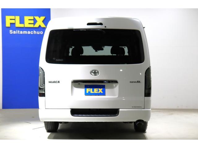 ハイエースバン スーパーＧＬ　ダークプライムＩＩワイド　ロングボディ　ＢＩＧ－Ｘ１１インチ　両側自動ドア　トヨタセーフティー　ＦＬＥＸフロントエアロ／オーバーフェンダー　１．５インチローダウン　ＤＥＬＦ０２　１７インチＡＷ／ナスカータイヤ　アルティメット２ＬＥＤテール（23枚目）