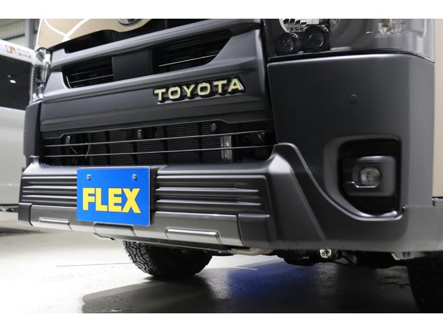 ハイエースバン ロングスーパーGL アースカラーパッケージ ブラックエディション仕様/オフロードパッケージ BIG-X11インチナビ 高さ調整式ベットキット フロントエアロ オーバーフェンダー LEDテール NT-1アルミ ダンロップ(27枚目)