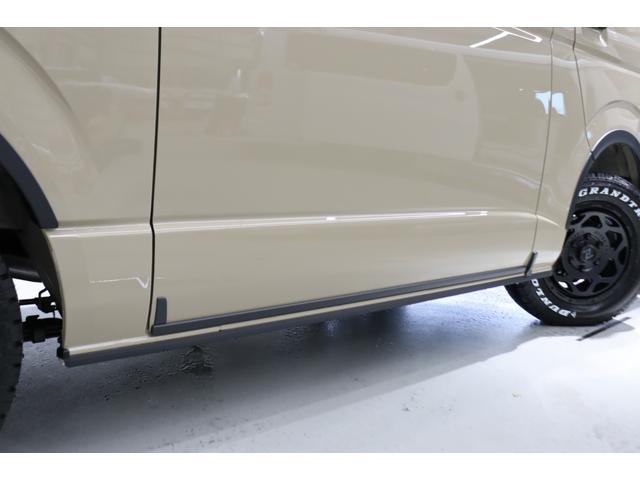 ハイエースバン ロングスーパーGL アースカラーパッケージ ブラックエディション仕様/オフロードパッケージ BIG-X11インチナビ 高さ調整式ベットキット フロントエアロ オーバーフェンダー LEDテール NT-1アルミ ダンロップ(46枚目)