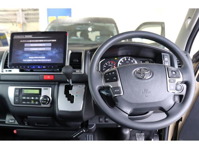 ハイエースバン ロングスーパーGL アースカラーパッケージ ブラックエディション仕様/オフロードパッケージ BIG-X11インチナビ 高さ調整式ベットキット フロントエアロ オーバーフェンダー LEDテール NT-1アルミ ダンロップ(48枚目)