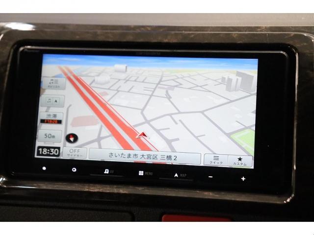 ハイエースバン スーパーＧＬ　ダークプライムＩＩ　ＦＬＥＸオリジナルカスタム　パノラミックビューモニター　両側パワースライドドア　インテリジェントクリアランスソナー　カロッツェリア７インチフルセグナビ　ＥＴＣ２．０　ＨＤＭＩ端子　１７インチアルミ（4枚目）