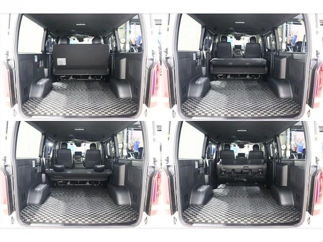 ハイエースバン スーパーGL ダークプライムII ダークプライムII ディーゼル2WD DELF04/17インチAW ナスカータイヤ アルティメットテール フロントエアロ オーバーフェンダー ローダウン アルパインナビ ETC PVM デジタルミラー(8枚目)