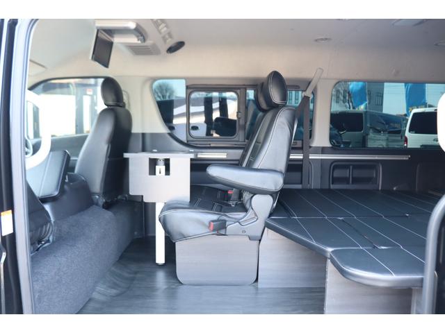 ハイエースワゴン ＧＬ　ロング　内装架装Ｖｅｒ１　床張り施工　ＢＩＧＸ１１インチナビ　１０インチ後席モニター　ルーフスピーカー　パノラミックビューモニター　デジタルインナーミラー　電動スライドドア　クリアランスソナー　ヒッチメンバー（41枚目）