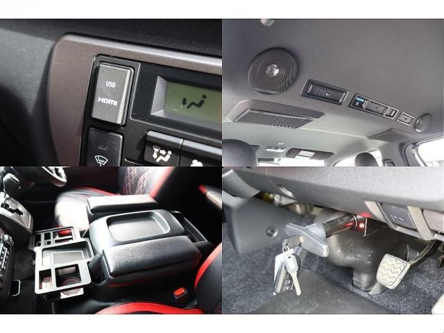 ハイエースバン スーパーＧＬ　ダークプライムＩＩ　ブラックエディション　ネオトレイステール　オーオウンカントリー　１６インチＡＷ　フロントエアロ　ライノラック　オーバーフェンダー　フルセグナビ　ルースピ　ベッド　シートカバー　スライドフロア　カーテン（6枚目）