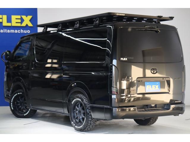 ハイエースバン スーパーＧＬ　ダークプライムＩＩ　ブラックエディション　ネオトレイステール　オーオウンカントリー　１６インチＡＷ　フロントエアロ　ライノラック　オーバーフェンダー　フルセグナビ　ルースピ　ベッド　シートカバー　スライドフロア　カーテン（64枚目）