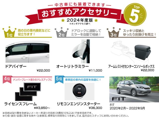 フィット ホーム　当社デモカー　純正ナビ　バックカメラ　衝突軽減ブレーキ　ＬＥＤヘッドライト　前後誤発進抑制　禁煙車　Ｒカメラ　イモビ　スマートキー　オートエアコン　ＵＳＢ　クルコン　前後障害物センサー　パワステ（2枚目）