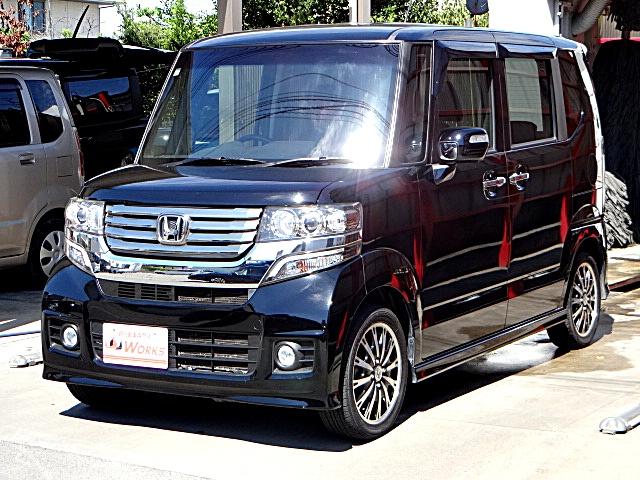 Ｎ－ＢＯＸカスタム Ｇ・ターボパッケージ　純正ナビ・テレビ　両側オートスライドドア　クルーズコントロール　ＶＳＡ（ＡＢＳ＋ＴＣＳ＋横滑り抑制）・ＥＢＤ（電子制御制動力配分システム）付ＡＢＳ　ディスチャージヘッドライト　ヒルスタートアシスト（2枚目）