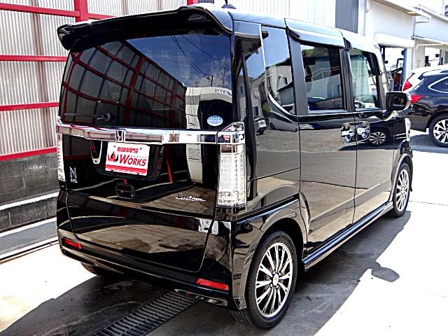 Ｎ－ＢＯＸカスタム Ｇ・ターボパッケージ　純正ナビ・テレビ　両側オートスライドドア　クルーズコントロール　ＶＳＡ（ＡＢＳ＋ＴＣＳ＋横滑り抑制）・ＥＢＤ（電子制御制動力配分システム）付ＡＢＳ　ディスチャージヘッドライト　ヒルスタートアシスト（3枚目）