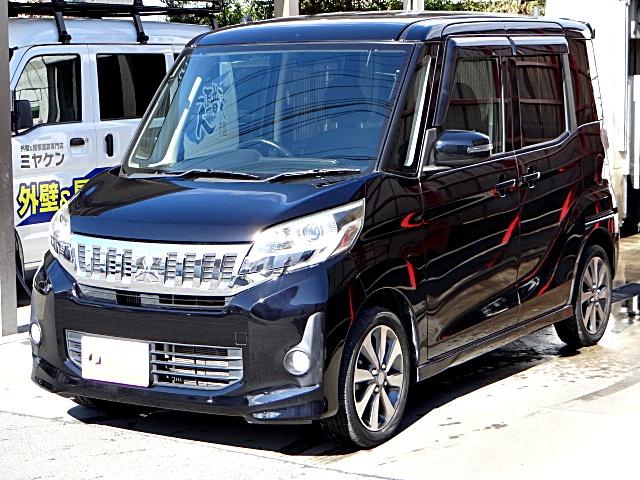 ｅＫスペースカスタム カスタムＴ　社外ナビ・テレビ　ＵＳＢ接続　Ｂｌｕｅｔｏｏｔｈオーディオ　バックカメラ　両側オートスライドドア　ＨＩＤヘッドライト　オートライト　横滑り防止　純正アルミホイール（2枚目）