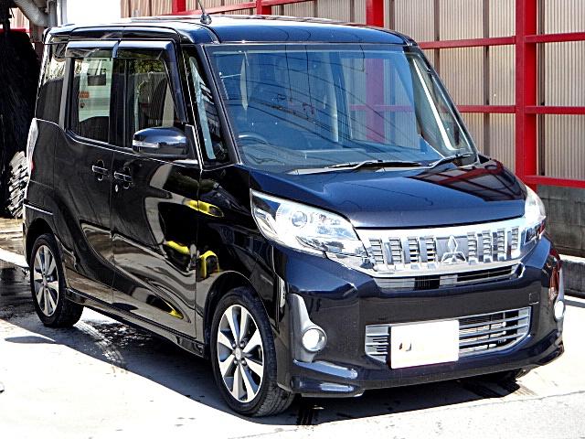 ｅＫスペースカスタム カスタムＴ　社外ナビ・テレビ　ＵＳＢ接続　Ｂｌｕｅｔｏｏｔｈオーディオ　バックカメラ　両側オートスライドドア　ＨＩＤヘッドライト　オートライト　横滑り防止　純正アルミホイール（7枚目）