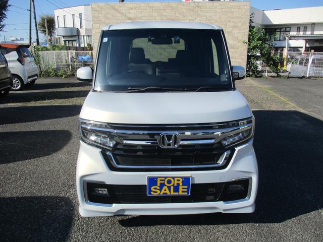 N-BOXカスタム Lターボ 後期型 純正9インチナビTV 両側パワースライドドア LEDライト ハーフレザー バックカメラ クルーズコントロール ブレサポ シートヒータークリアランスソナー(3枚目)