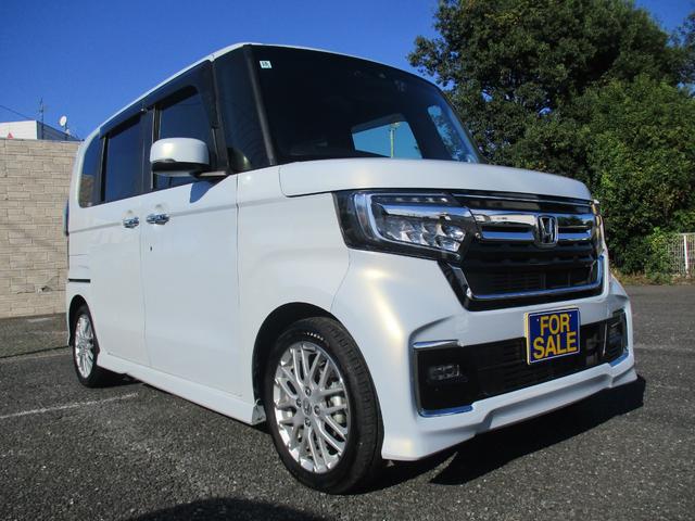 N-BOXカスタム Lターボ 後期型 純正9インチナビTV 両側パワースライドドア LEDライト ハーフレザー バックカメラ クルーズコントロール ブレサポ シートヒータークリアランスソナー(4枚目)