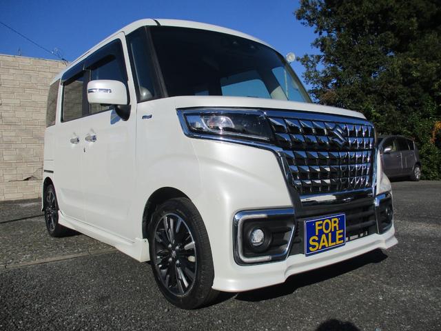 スペーシアカスタム ハイブリッドＸＳ　後期型　純正９インチメモリーナビＴＶ　両側パワースライドドア　ＬＥＤライト　ハーフレザーシート　全方位モニター　スマートキー　純正ＡＷ　シートヒーター　Ｂｌｕｅｔｏｏｔｈ　クルーズコントロール（4枚目）