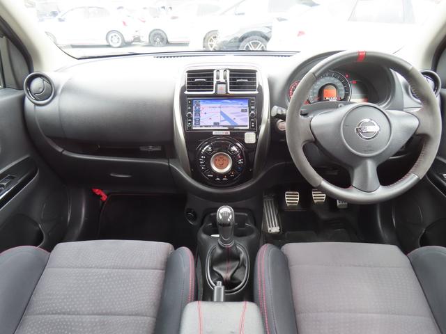 マーチ ニスモ　Ｓ　ＥＴＣ　バックカメラ　ナビ　ＴＶ　アルミホイール　スマートキー　電動格納ミラー　ＭＴ　盗難防止システム　衝突安全ボディ　ＡＢＳ　ＥＳＣ　ＣＤ　ＤＶＤ再生　ＵＳＢ　ミュージックプレイヤー接続可（2枚目）