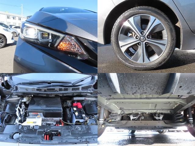 リーフ e+ G ドライブレコーダー ETC 全周囲カメラ ナビ TV クリアランスソナー オートクルーズコントロール 自動駐車システム 衝突被害軽減システム オートライト LEDヘッドランプ 革シート スマートキー(77枚目)